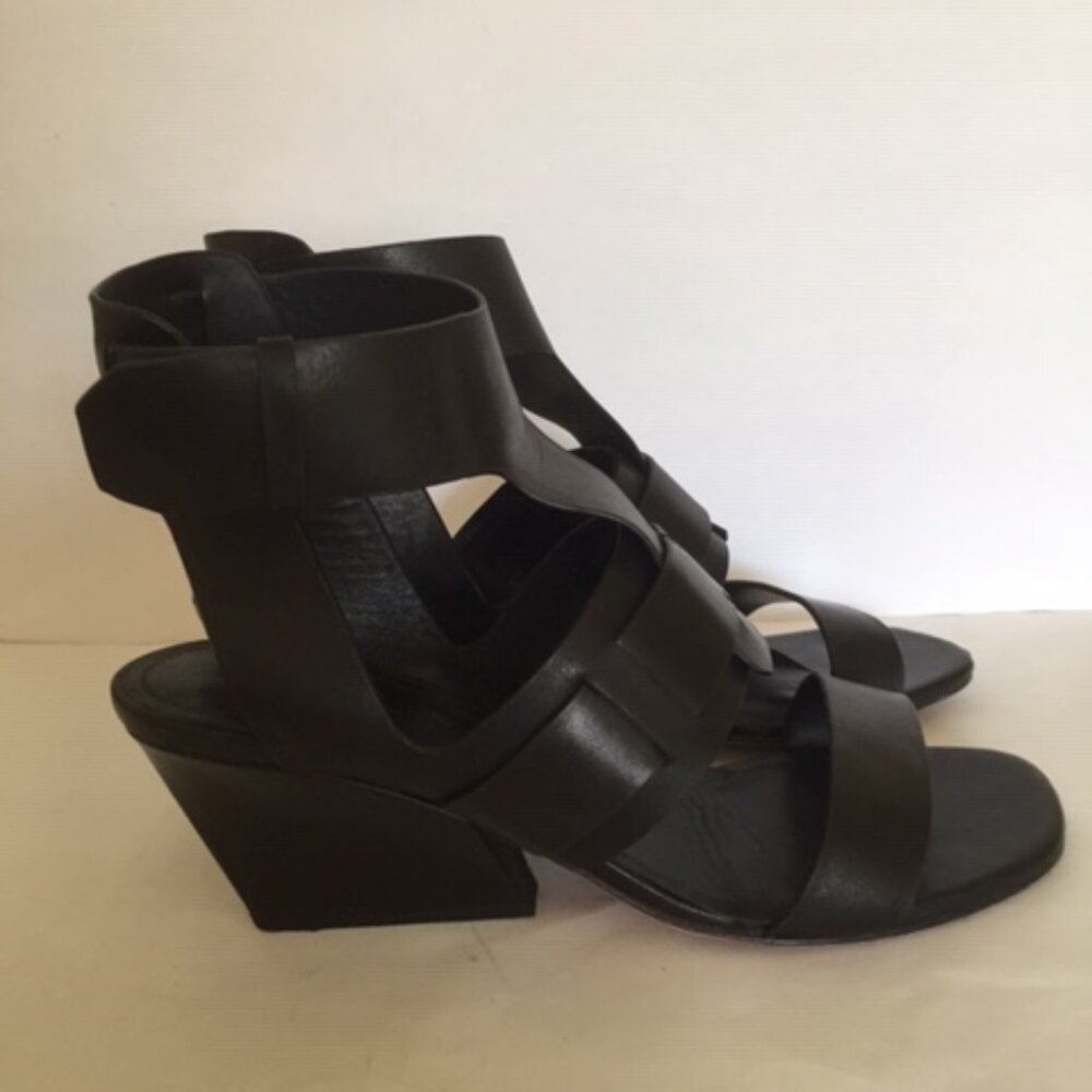 Sigerson Morrison Black Sandals Block Heel Size 9